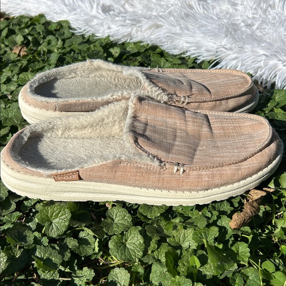 Hey Dude Lexi Slip On Mules Shoes Faux Fur 
Sparkling Pink Gold Women’s Size 8 - Picture 7 of 15